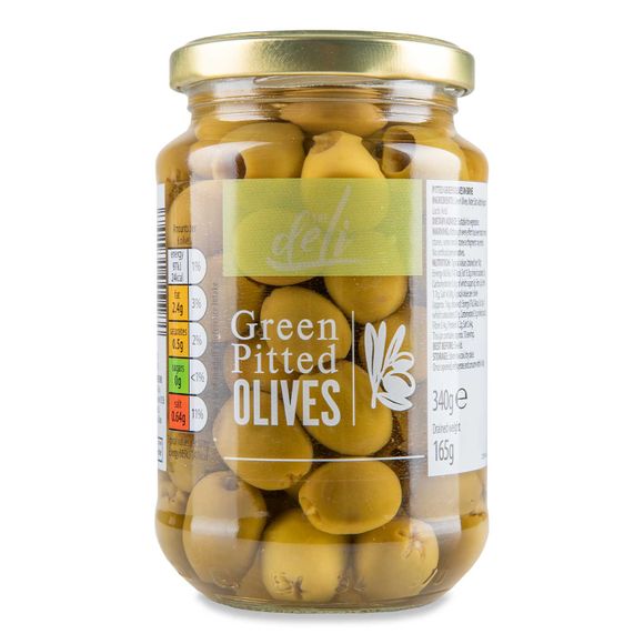 The Deli Pitted Green Olives 340g (165g Drained)