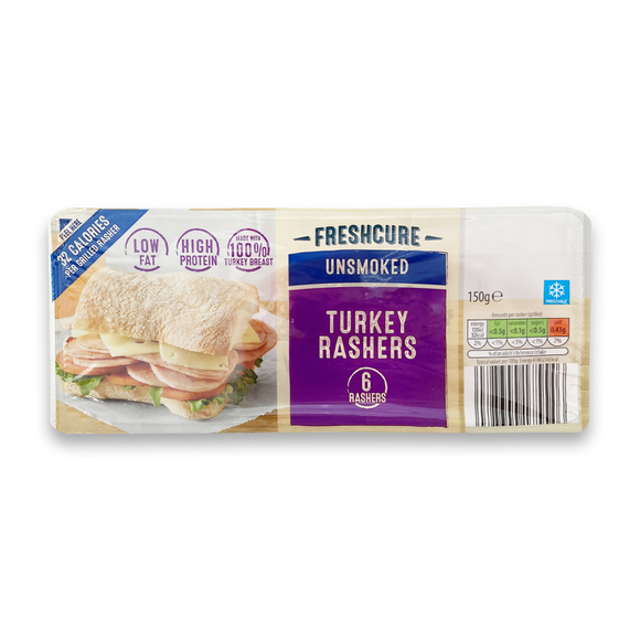 Freshcure Unsmoked Turkey Rashers 150g