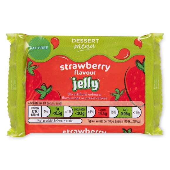 Dessert Menu Strawberry Flavour Jelly 135g