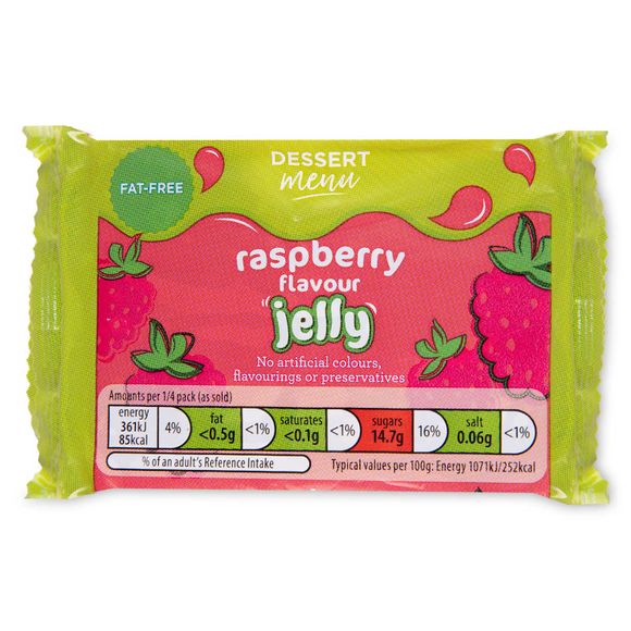 Dessert Menu Raspberry Flavour Jelly 135g