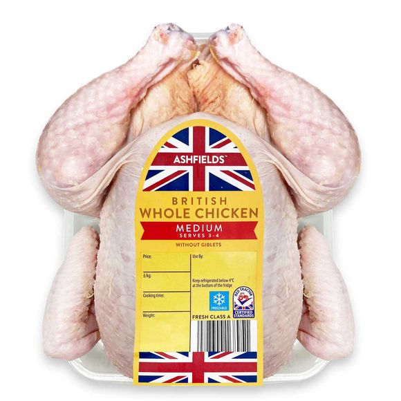 Ashfields Medium Whole Chicken 1.3kg-1.59kg