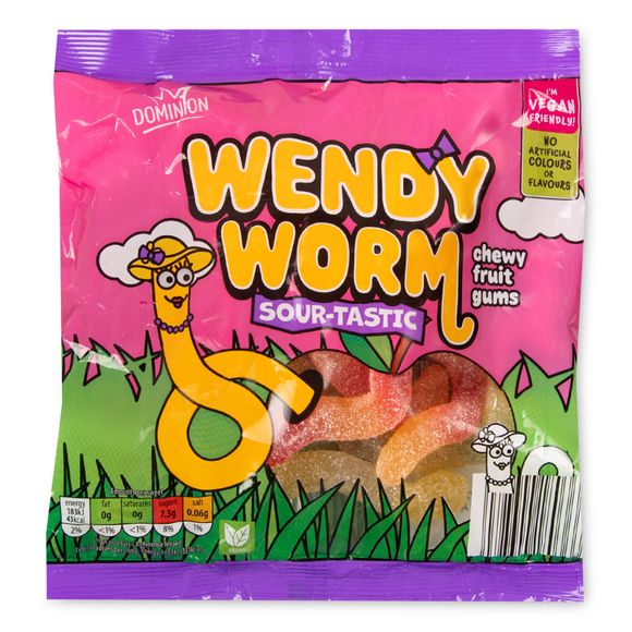 Dominion Wendy Worm Chewy Fruit Gums 170g