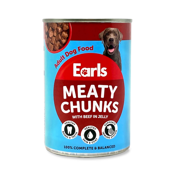 Earls Dog Food Can - Beef In Jelly 400g