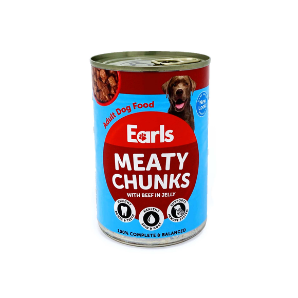 Earls Dog Food Can - Beef In Jelly 400g