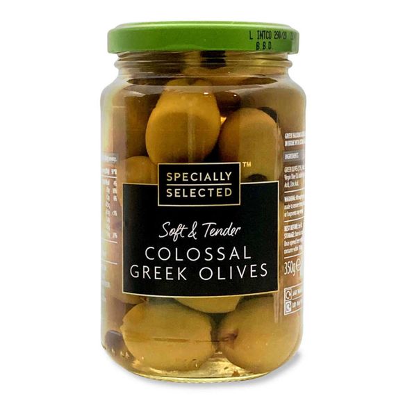 Specially Selected Greek Colossal Olives 350g (180g Drained)