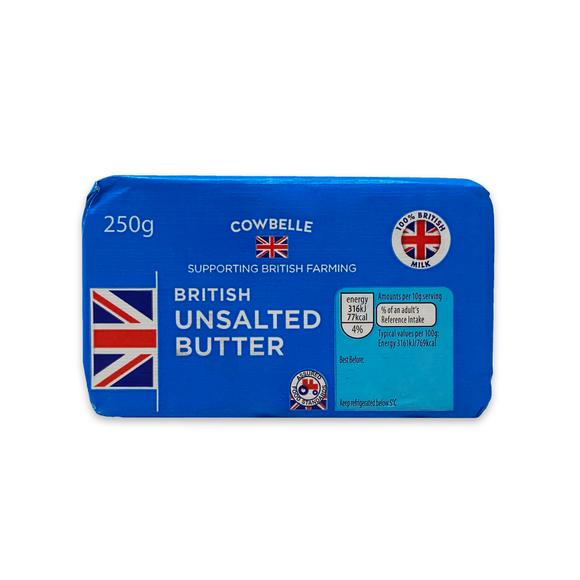 Cowbelle British Unsalted Butter 250g