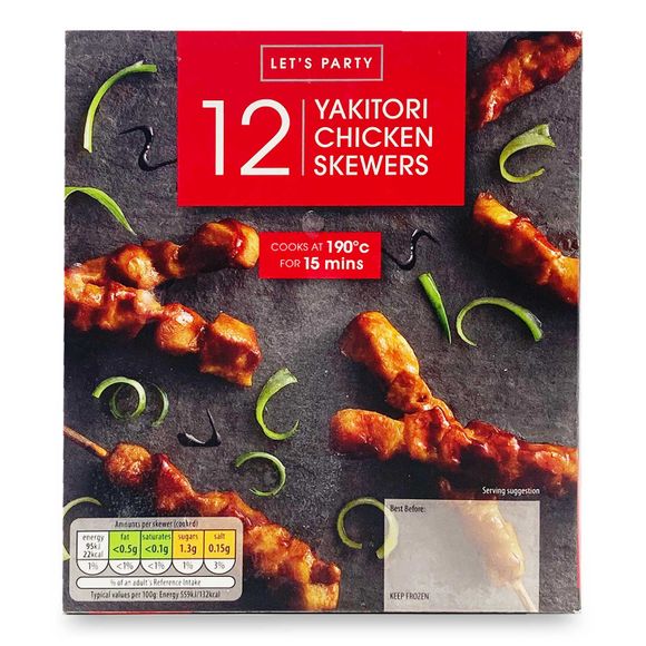 Let's Party Yakitori Chicken Skewers 12 Pack