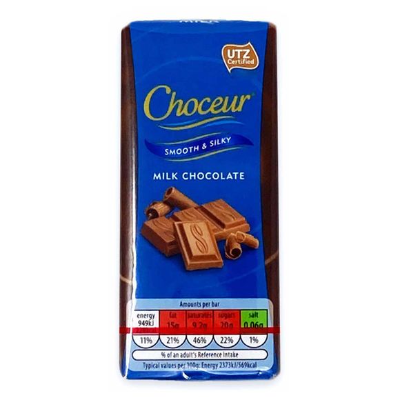 Choceur 5 Mini Chocolate Bars - Creamy Milk 40g