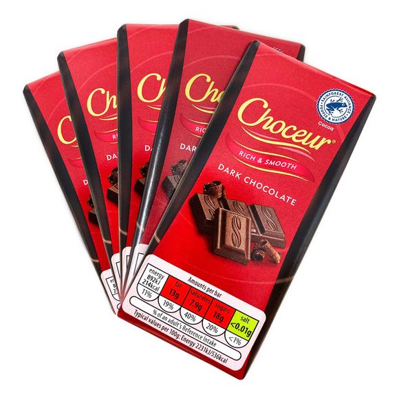 Choceur 5 Mini Chocolate Bars - Classic Dark 40g