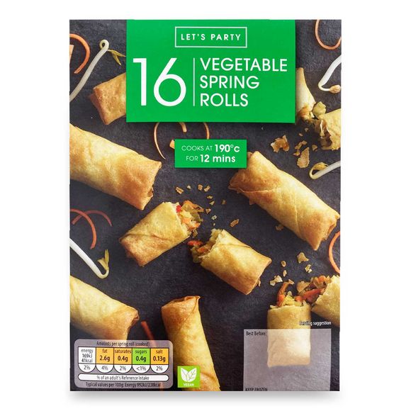 Let's Party 16 Mini Vegetable Spring Rolls 320g