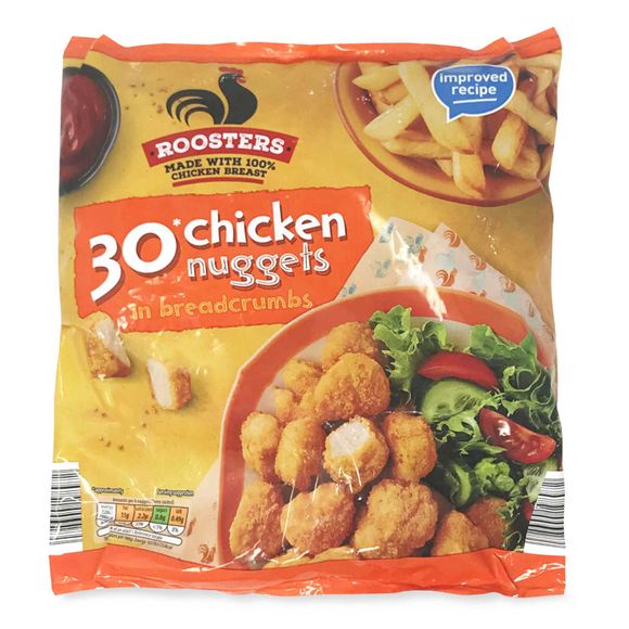 Roosters Chicken Nuggets In Breadcrumbs 30 Pack