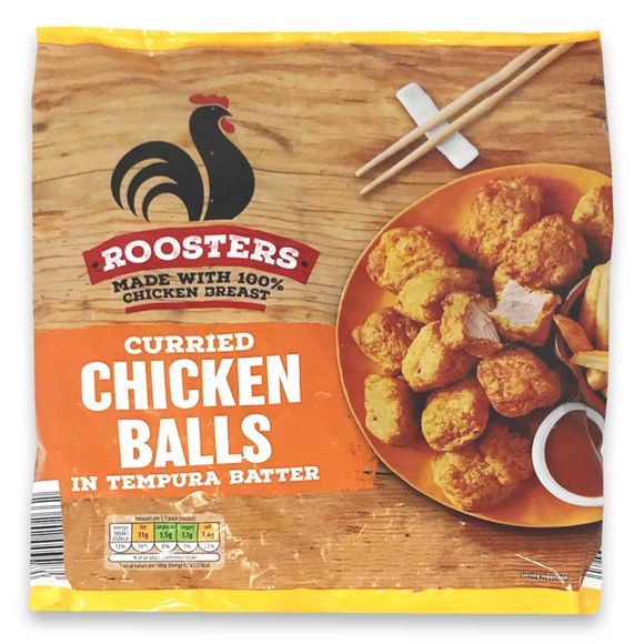 Roosters Curried Chicken Balls In Tempura Batter 380g