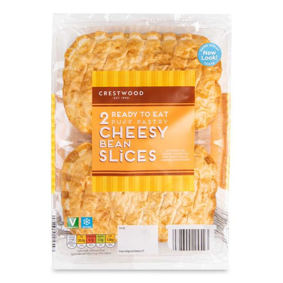 Crestwood Ready To Eat Puff Pastry Cheesy Bean Slices 300g/2 Pack