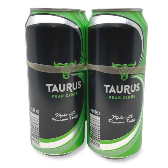 Taurus Pear Cider Cans 4x440ml