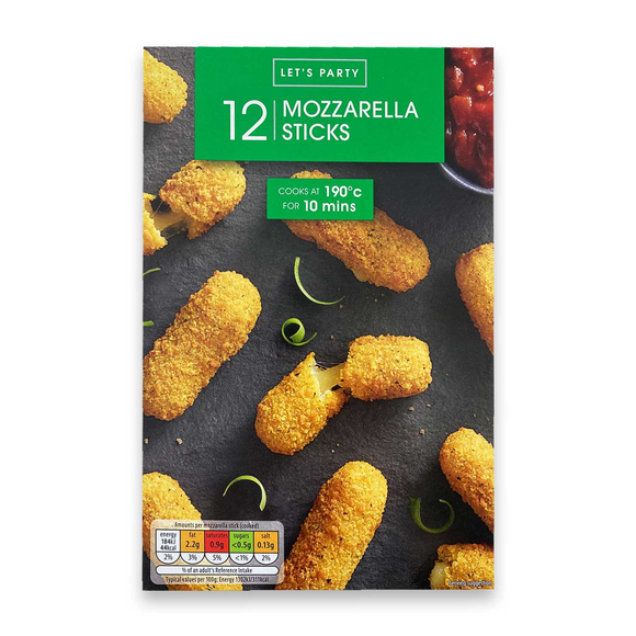 Let's Party 12 Mozzarella Sticks 180g