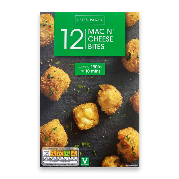 Let's Party 12* Mini Mac N' Cheese Bites 180g