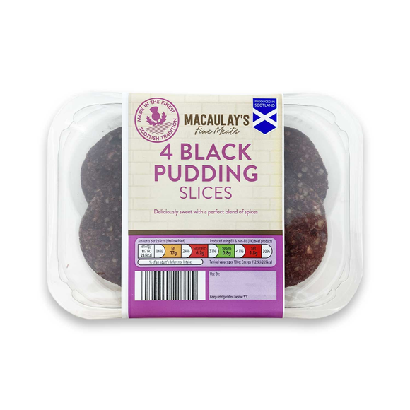 Macaulay's 4 Black Pudding Slices 227g