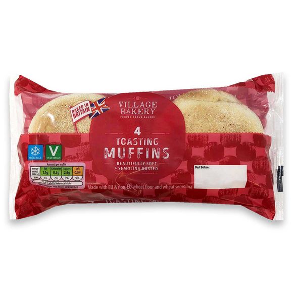 Village Bakery 4 Toasting Muffins 272g