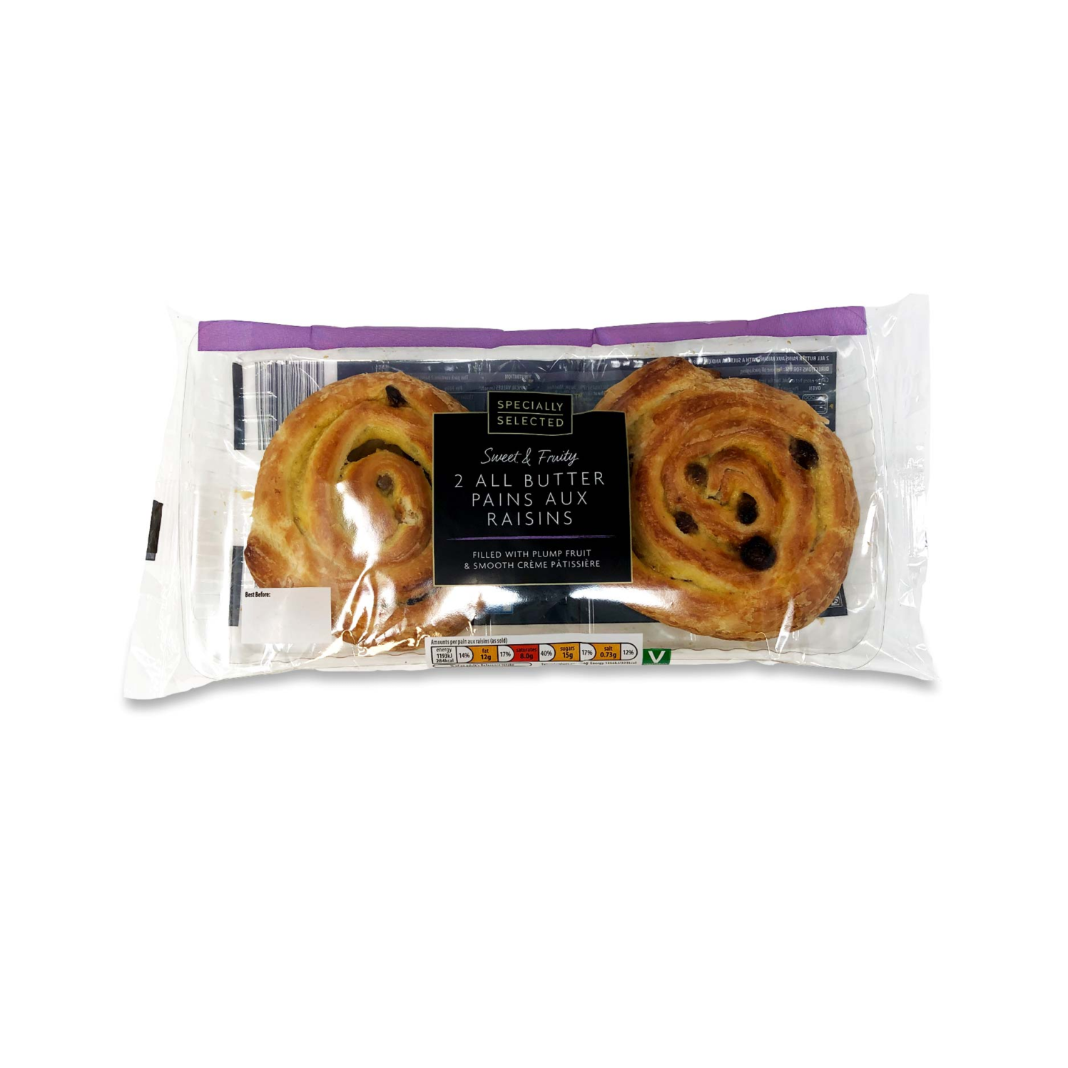 Specially Selected 2 All Butter Pains Aux Raisins 2 Pack