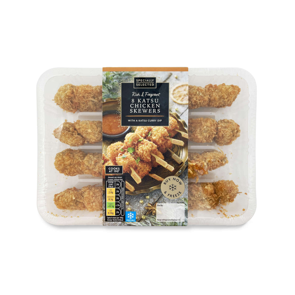 Specially Selected 8 Katsu Chicken Skewers 224g