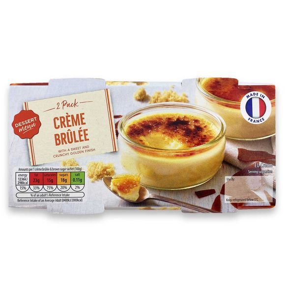 Dessert Menu Crème Brûlée 2 Pack