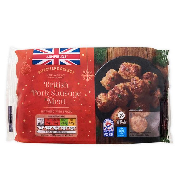 Ashfields British Pork Sausage Meat 400g