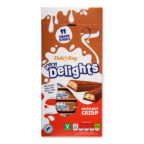 Dairyfine Hazelnut Crisp Mini Delights 200g/11 Pack