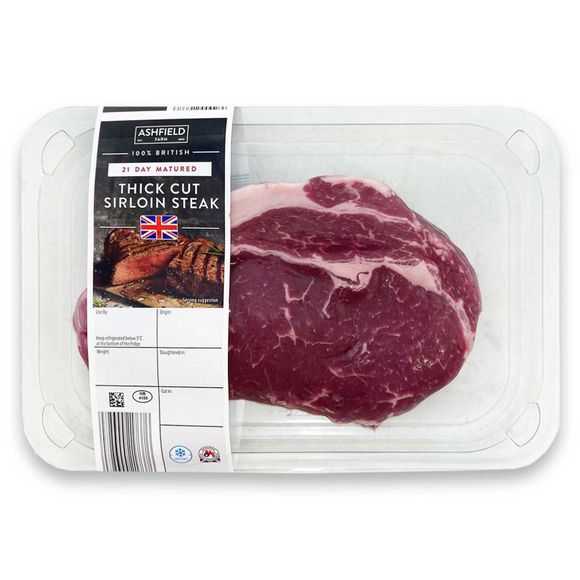 Ashfield Farm 21 Day Matured Thick Cut Sirloin Steak 400g