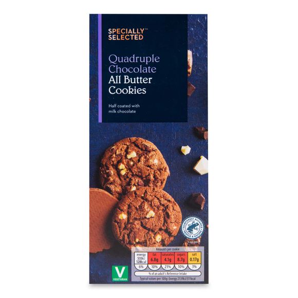 Specially Selected Quadruple Chocolate Cookies 200g