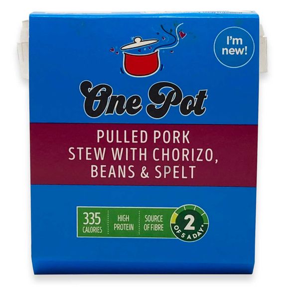 Inspired Cuisine Pulled Pork Stew With Chorizo, Beans & Spelt 380g