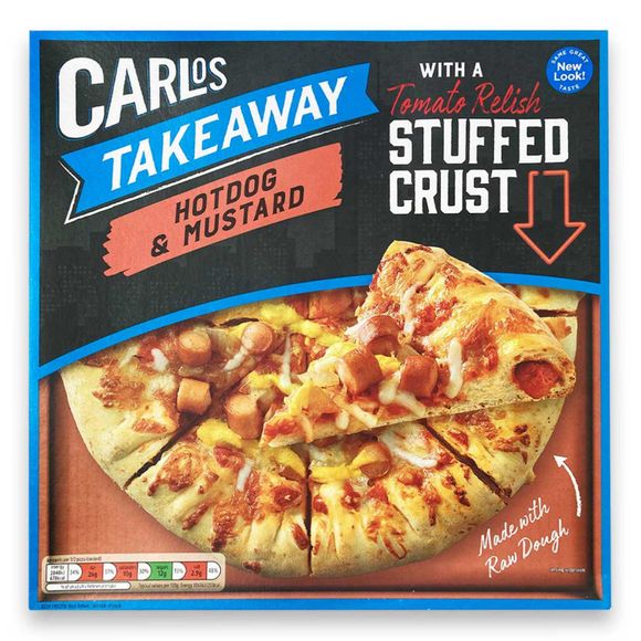 Carlos Takeaway Hotdog & Mustard Stuffed Crust Pizza 560g