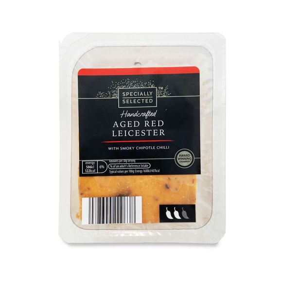 Specially Selected Handcrafted Aged Red Leicester With Smoky Chipotle Chilli 250g