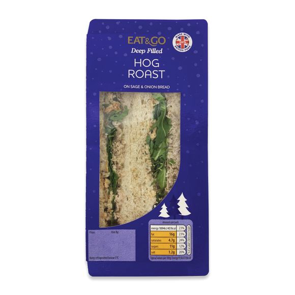 Eat & Go Deep Filled Hog Roast Sandwich 1 Pack