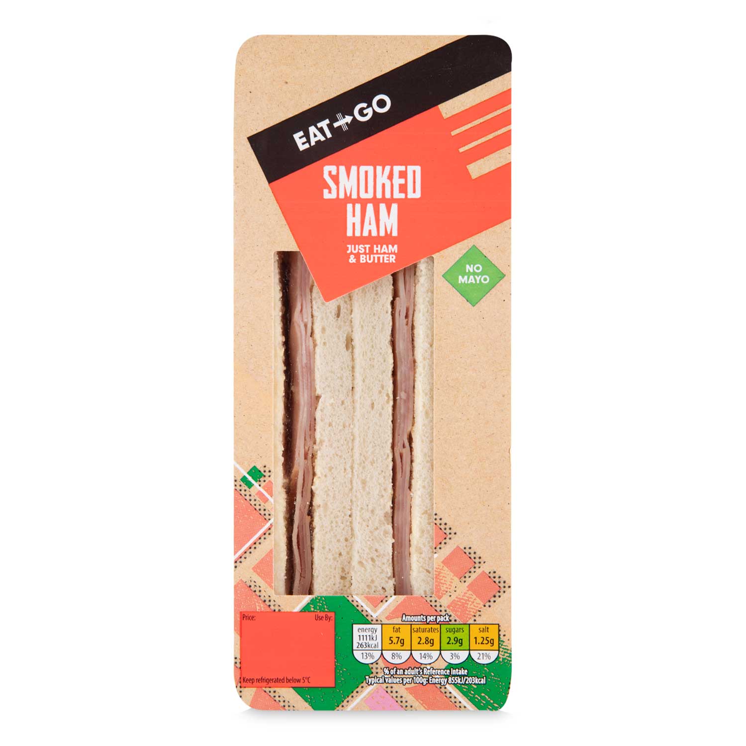 Eat & Go Smoked Ham Sandwich 130g