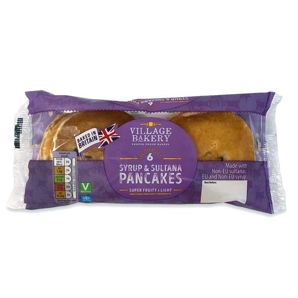 Village Bakery Syrup & Sultana Pancakes 6 Pack