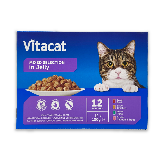 Vitacat Mixed Selection Cat Food Pouches 100g