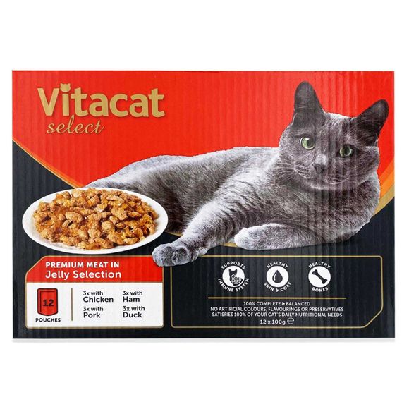 Vitacat Select Premium Meat In Jelly Selection Box 100g