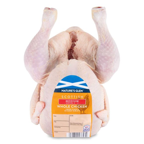 Nature's Glen Scottish Medium Whole Chicken Without Giblets 1.45 Kg