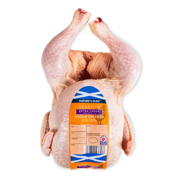 Nature's Glen Scottish Extra Large Whole Chicken Fresh Class A 2.08kg