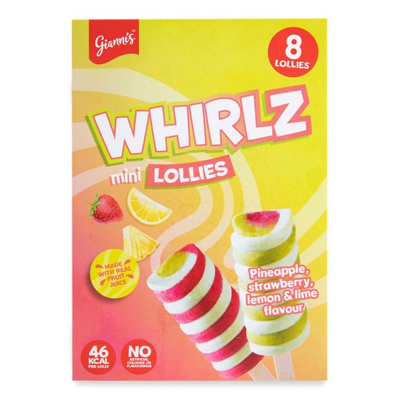 Gianni's Whirlz Mini Lollies 8x40g