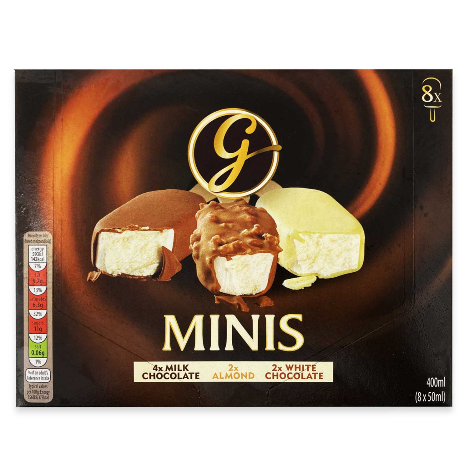 Gianni's Mini Chocsticks 8x50ml