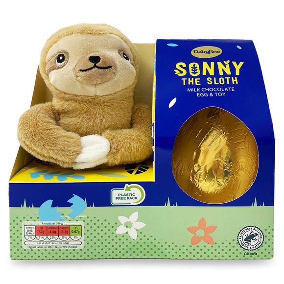 Dairyfine Sonny The Sloth Chocolate Egg 100g