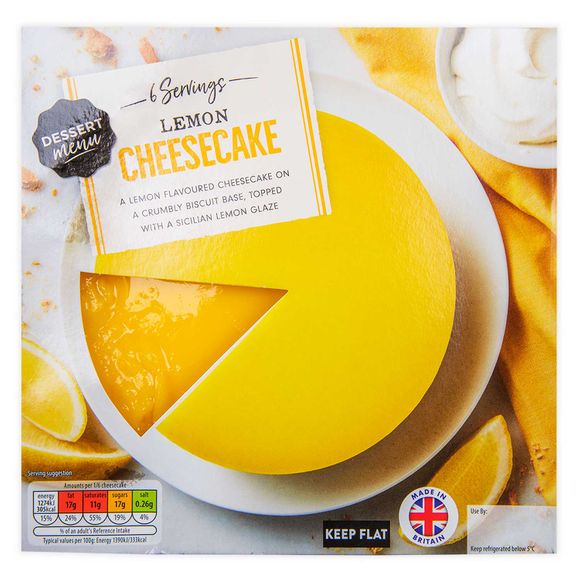 Dessert Menu Lemon Cheesecake 550g