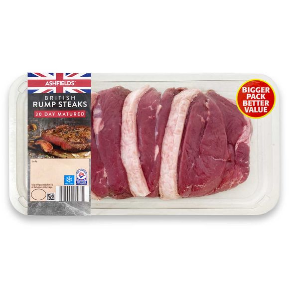 Ashfields 30 Day Matured British Rump Steaks 900g