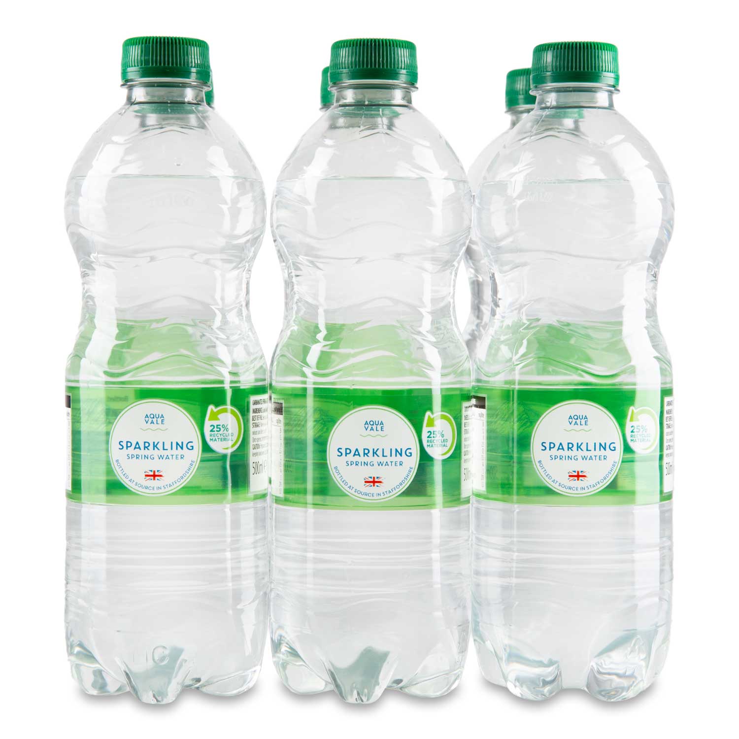Aqua Vale Sparkling Spring Water 6x500ml/6 Pack