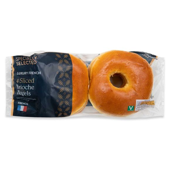 Specially Selected Sliced Brioche Bagels 300g/4 Pack