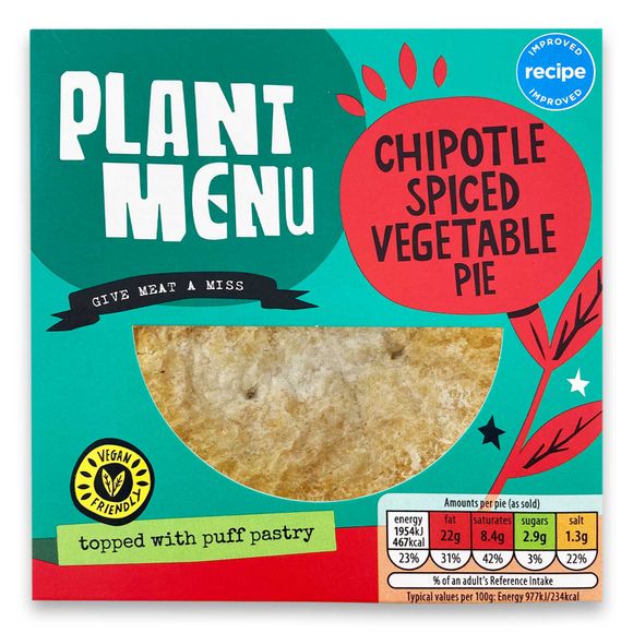 Plant Menu Chipotle Spiced Vegetable Pie 200g