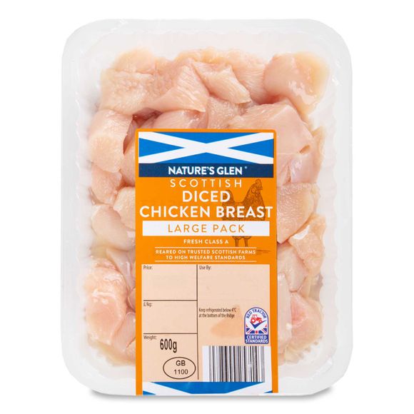 Nature's Glen Scottish Diced Chicken Breast 600g