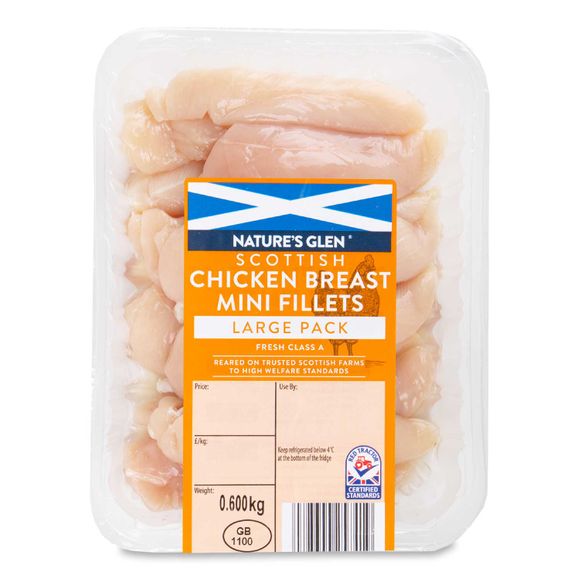 Nature's Glen Scottish Chicken Breast Mini Fillets 600g