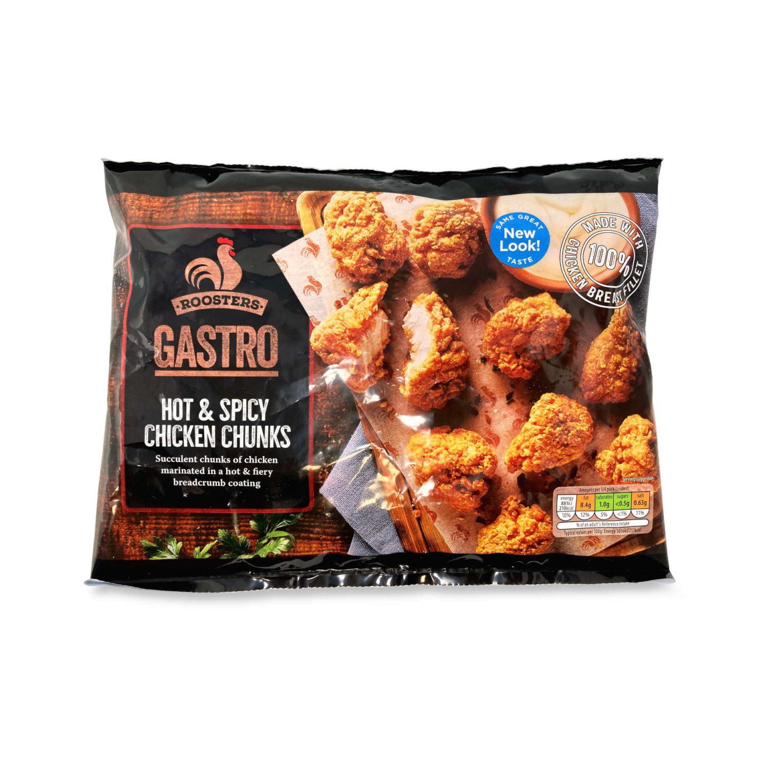 Roosters Gastro Hot & Spicy Chicken Chunks 350g